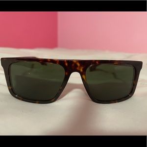 MEN’s Burberry BE4276 Sunglasses 376271-55 - Dark Havana Frame, Green Lenses